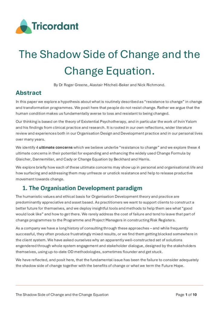 The Shadow Side of Change and the Change Equation pdf